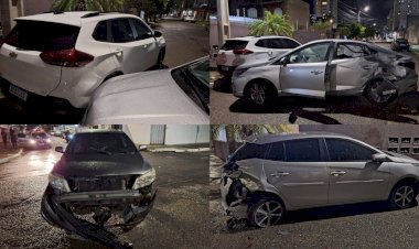 Caos na Atalaia: Carro desgovernado atinge cinco veículos e deixa feridos na Zona Sul de Aracaju